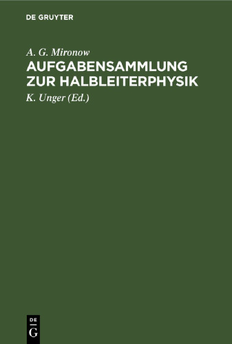 Aufgabensammlung zur Halbleiterphysik