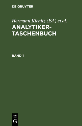 Analytiker-Taschenbuch: Band 1