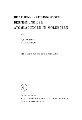 Röntgenspektroskopische Bestimmung der Atomladungen in Molekülen