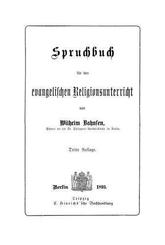 Spruchbuch für den evangelischen Religionsunterricht