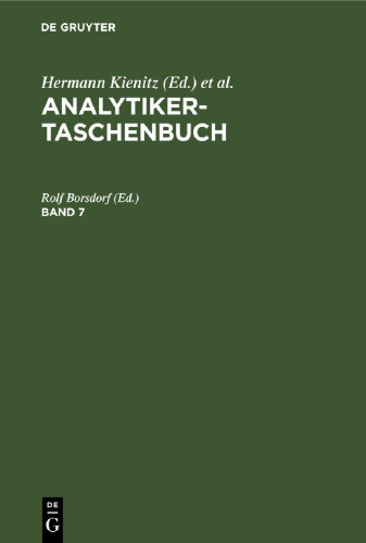 Analytiker-Taschenbuch: Band 7