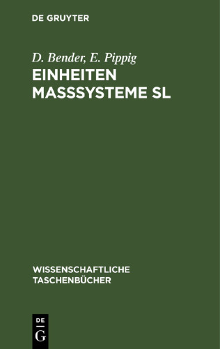 Einheiten Maßsysteme Sl