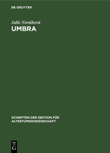 Umbra: Ein Beitrag zur dichterischen Semantik