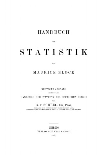 Handbuch der Statistik