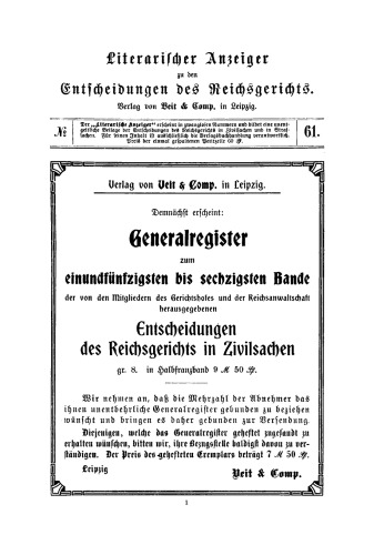 Entscheidungen des Reichsgerichts in Zivilsachen: Band 11