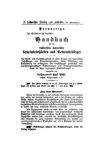 Der Standesbeamte: Praktische Anleitung zur Vollzüge des Reichsgesetzes vom 6. Februar 1875 über die Beurkundung des Personenstandes und die Eheschließung und des bayerischen Verehelichungsgesetzes vom 16. April 1868.