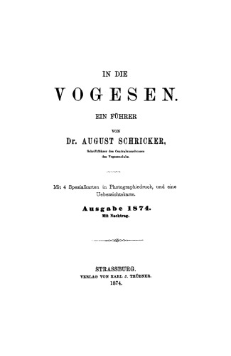 In die Vogesen: Ein Führer