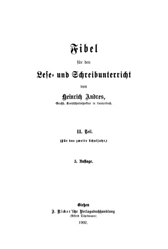 Fibel für den Lese- und Schreibunterricht: Teil 2 (Für dar zweite Schuljahr)