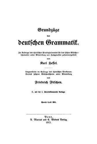Grundzüge der deutschen Grammatik