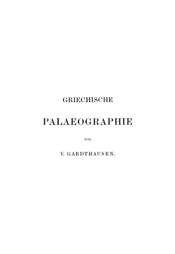 Griechische Palaeographie