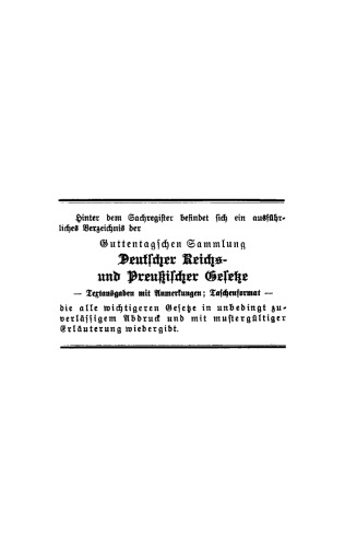 Gesetz, betreffend die Anlegung von Sparkassenbestanden in Inhaberpapieren: nebst Ausführungsverordnung vorn 8. Mai 1913