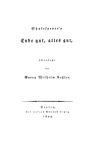 Shakespeare's Ende gut, alles gut