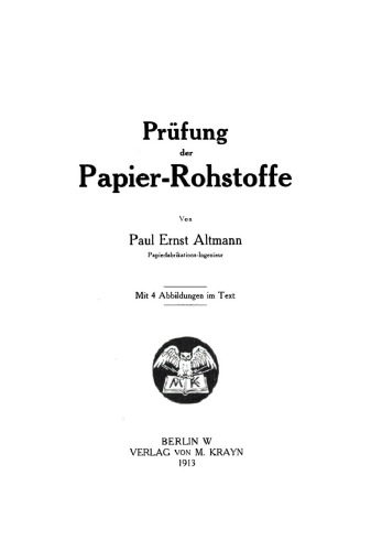 Prüfung der Papier-Rohstoffe
