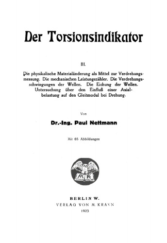 Der Torsionsindikator: Teil 3