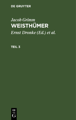Weisthümer: Teil 3
