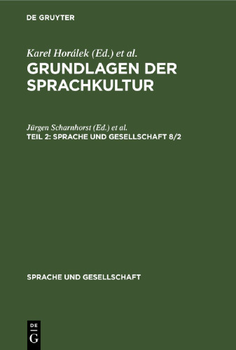 Grundlagen der Sprachkultur: Teil 2