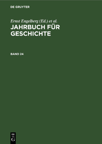 Jahrbuch für Geschichte: Band 24