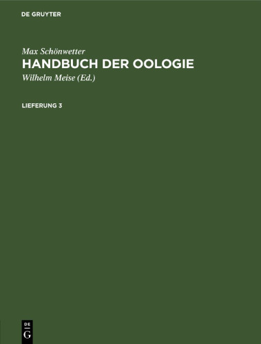Handbuch der Oologie: Lieferung 3