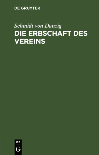 Die Erbschaft des Vereins: Rede über die Aufgabe der Handwerkervereine