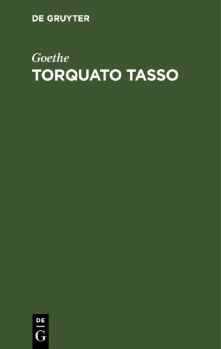 Torquato Tasso: Ein Schauspiel