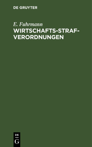 Wirtschafts-Strafverordnungen