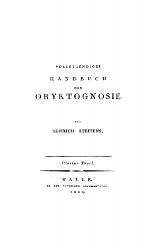 Vollstaendiges Handbuch der Oryktognosie: Teil 4
