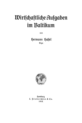 Wirtschftliche Aufgaben im Baltikum