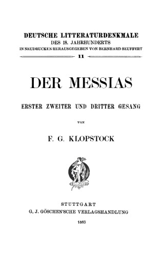 Der Messias, Gesang 1-3