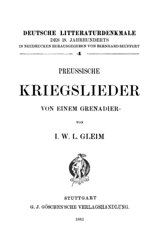 Preussische Kriegslieder von einem Grenadier