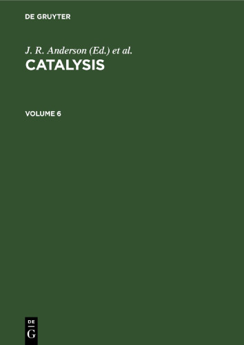 Catalysis: Volume 6