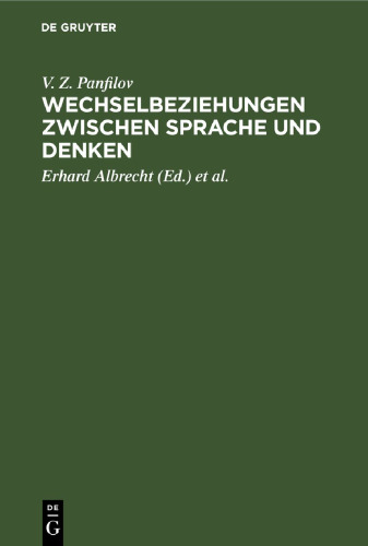 Wechselbeziehungen zwischen Sprache und Denken