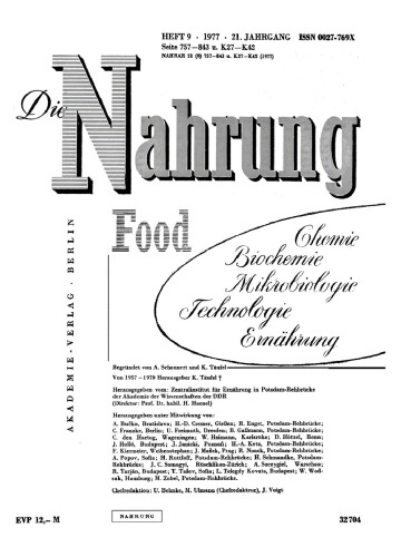 Die Nahrung: Jahrgang 21, Heft 9
