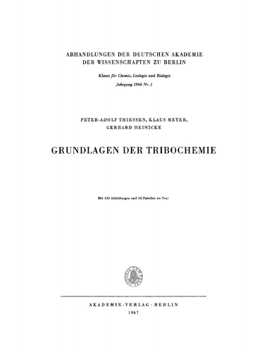 Grundlagen der Tribochemie