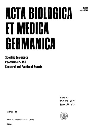 Acta Biologica et Medica Germanica: Band 38, Heft 2/3