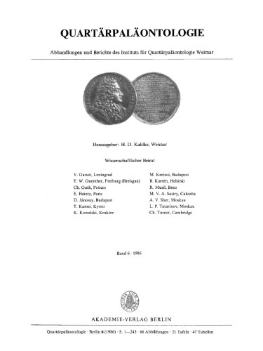 Quartärpaläontologie: Band 6