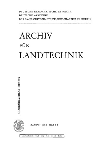 Albrecht-Thaer-Archiv: Band 8, Heft 1