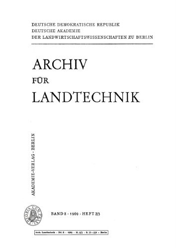 Albrecht-Thaer-Archiv: Band 8, Heft 2/3