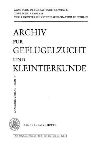 Archiv für Geflügelzucht und Kleintierkunde: Band 18, Heft 2