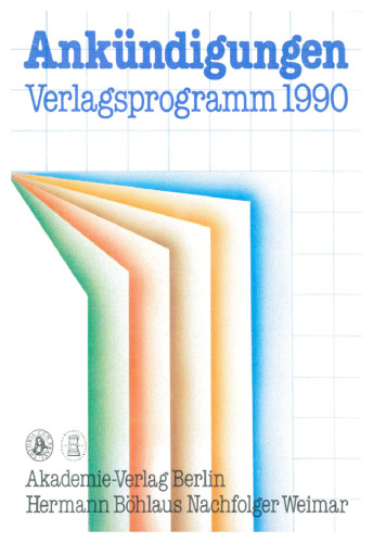 Ankündigungen. Verlagsprogramm 1990