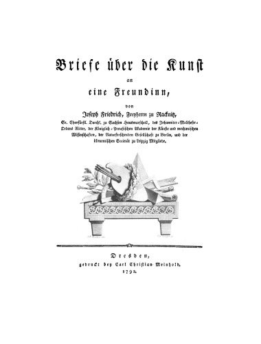 Briefe über die Kunst an eine Freundinn