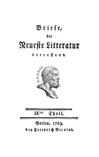 Briefe, die neueste Litteratur betreffend: Teil 9/12