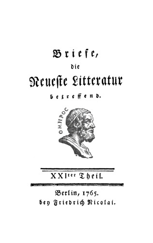 Briefe, die neueste Litteratur betreffend: Teil 21/23