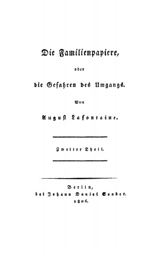 Die Familienpapiere, oder die Gefahren des Umgangs: Teil 2