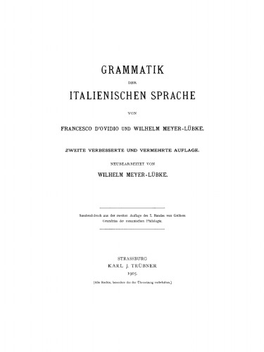 Grammatik der italienischen Sprache