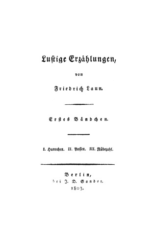 Lustige Erzählungen: Bändchen 1