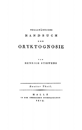 Vollstaendiges Handbuch der Oryktognosie: Teil 2
