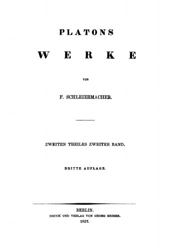 Platons Werke: Teil 2, Band 2