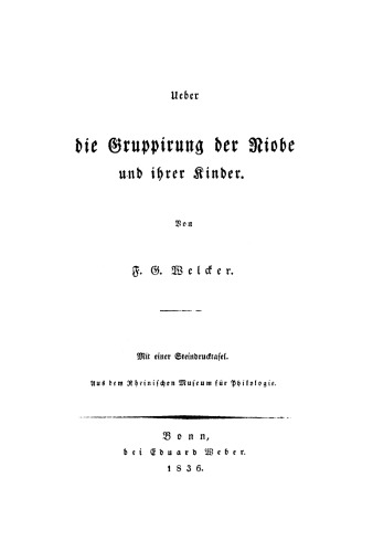 Ueber die Gruppirung der Niobe und ihrer Kinder
