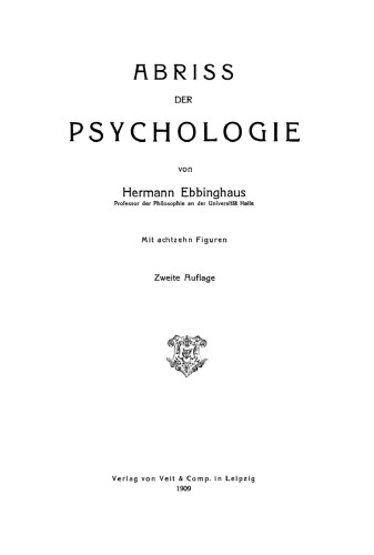 Abriss der Psychologie