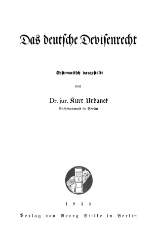 Das deutsche Devisenrecht